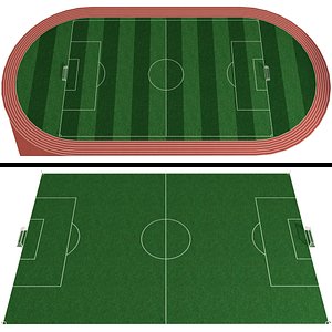 soccer field football stadium 3D model