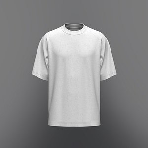Mens Oversized Raglan T-shirt 3d Model 3D model