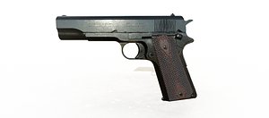 m1911 gun blender 3D model