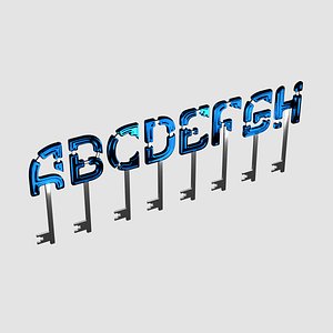 3D Alphabet Keys
