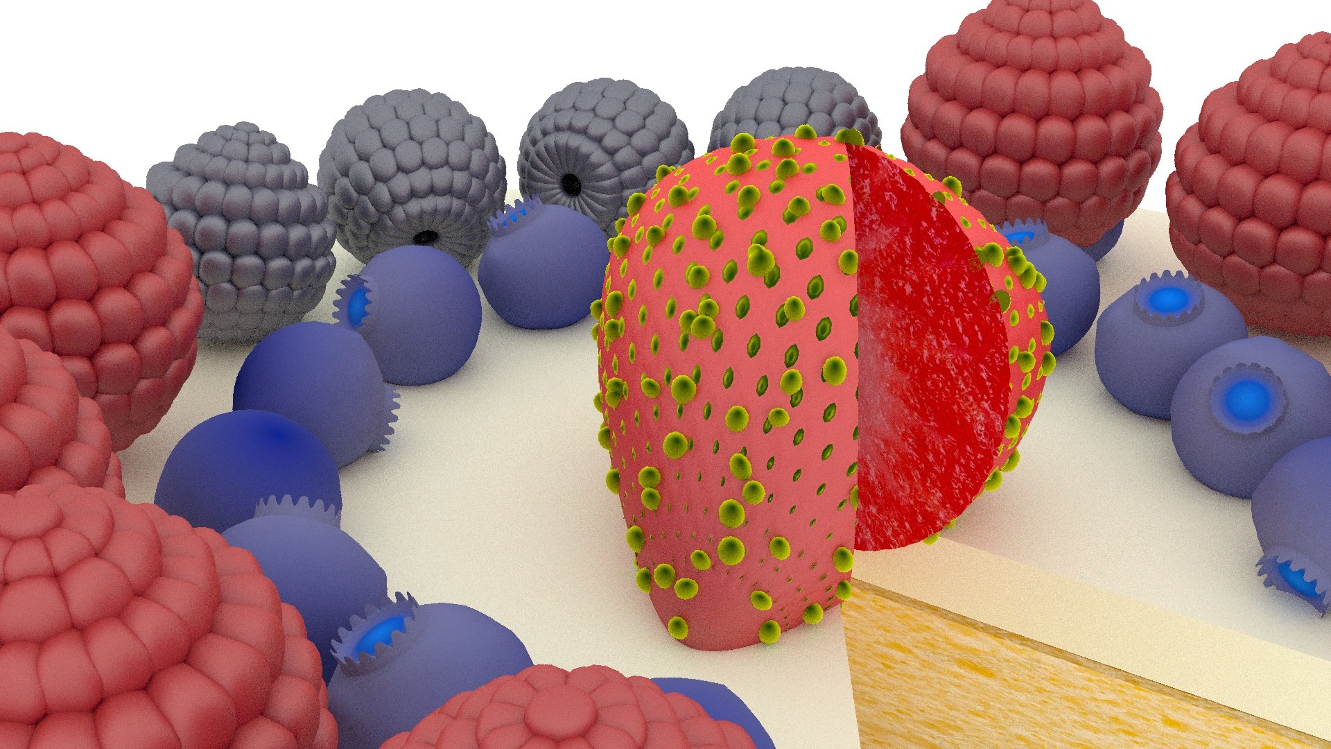 3D Cake Berries Model - TurboSquid 1632756