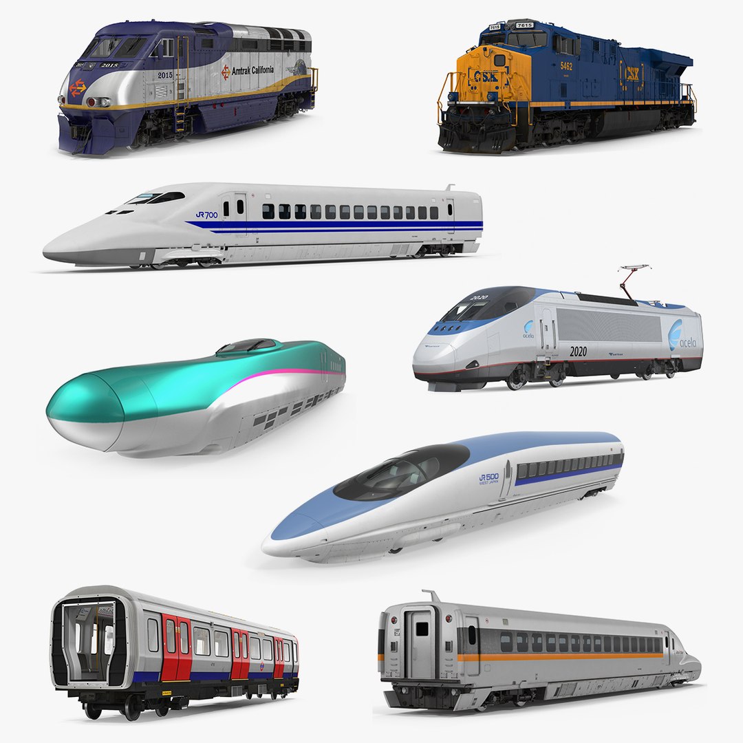 Locomotives Collection 3D model preview