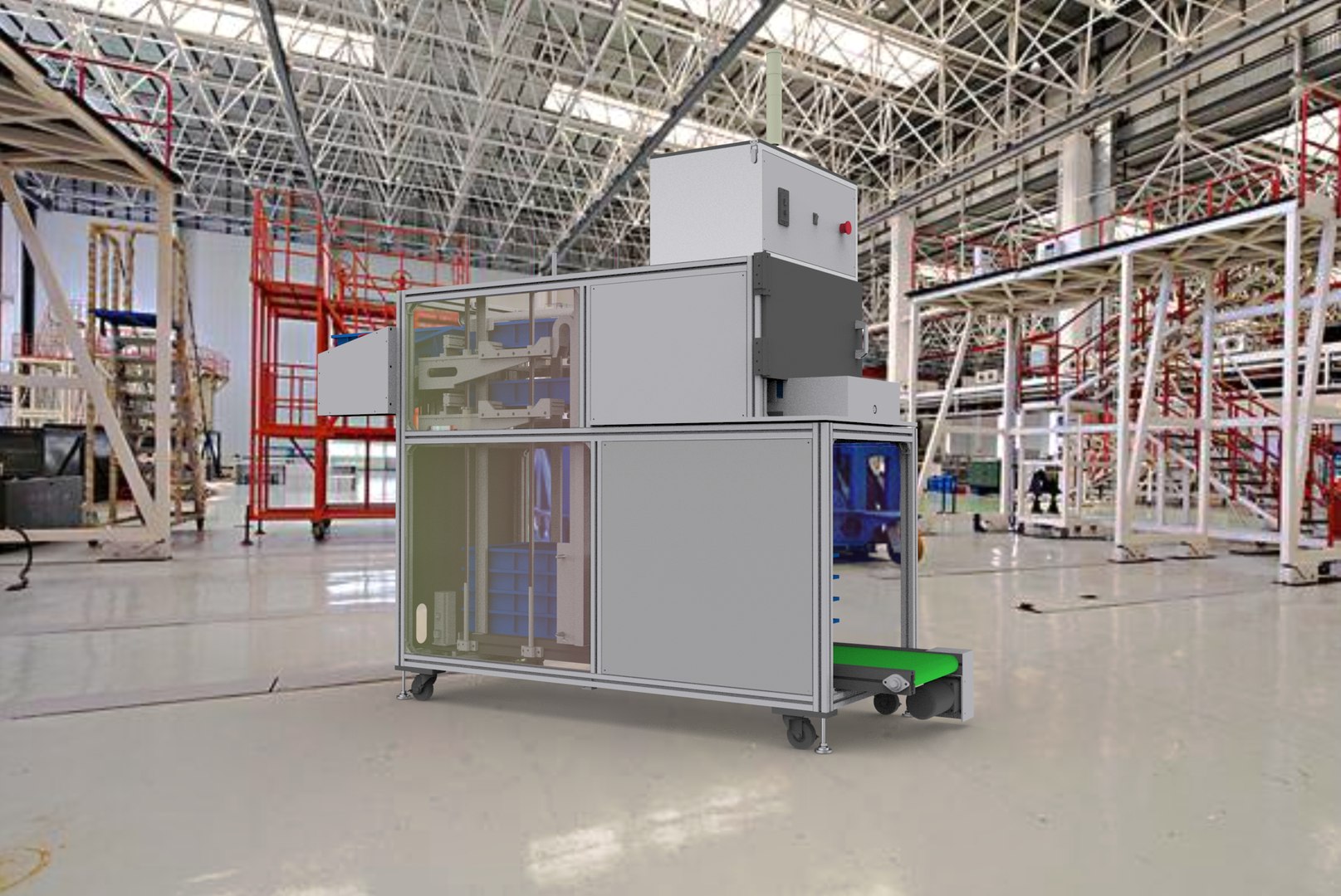 Stacking Box Feeding Machine 3D - TurboSquid 1525728