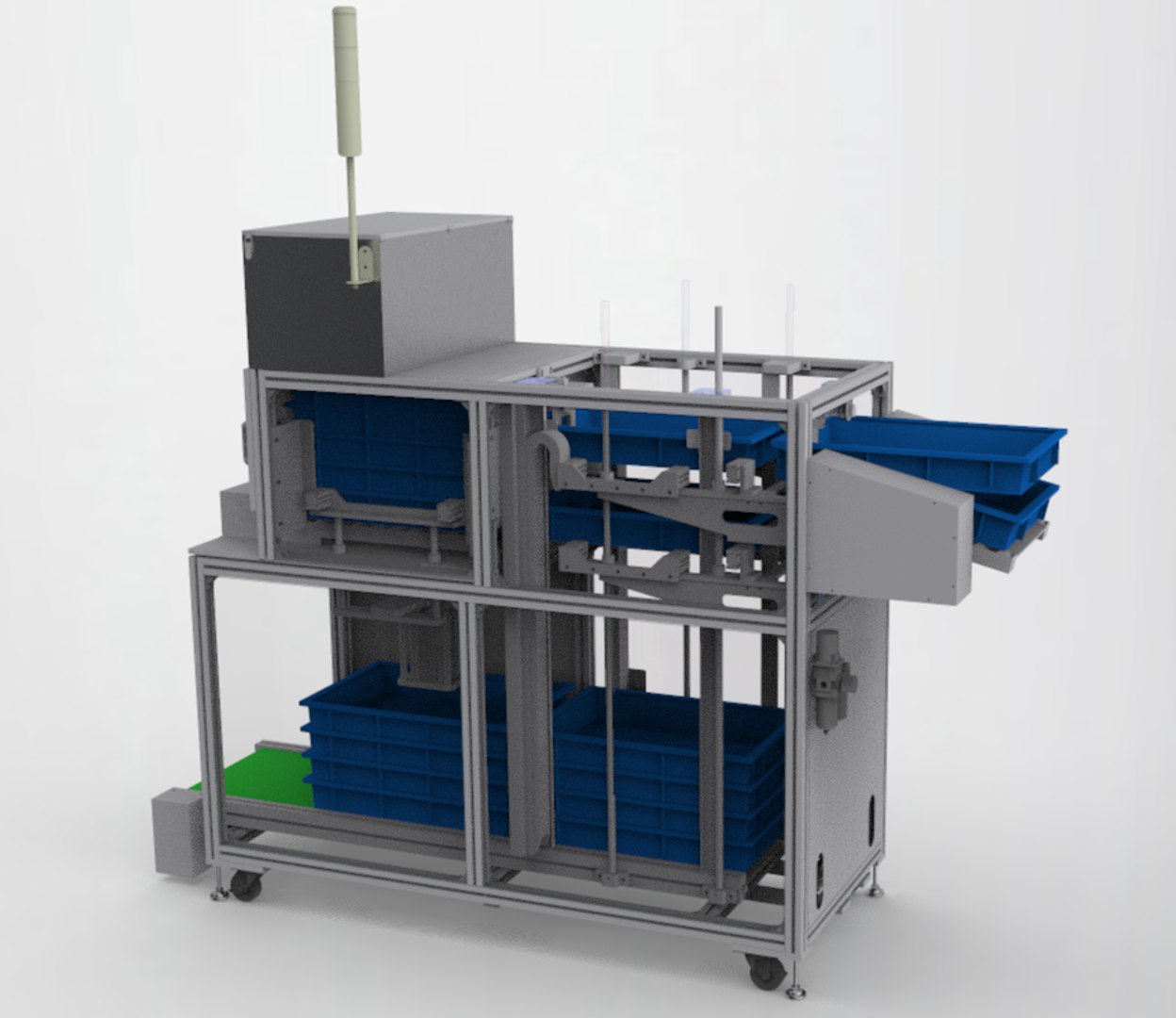 Stacking Box Feeding Machine 3D - TurboSquid 1525728