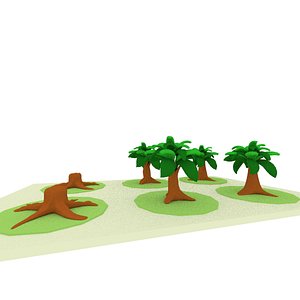Palm Trees  Tree Stumps
