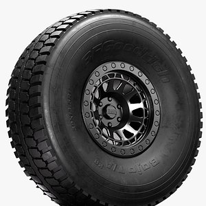 3D BFGoodrich TA KR Offroad Tire Detailed 3D Model