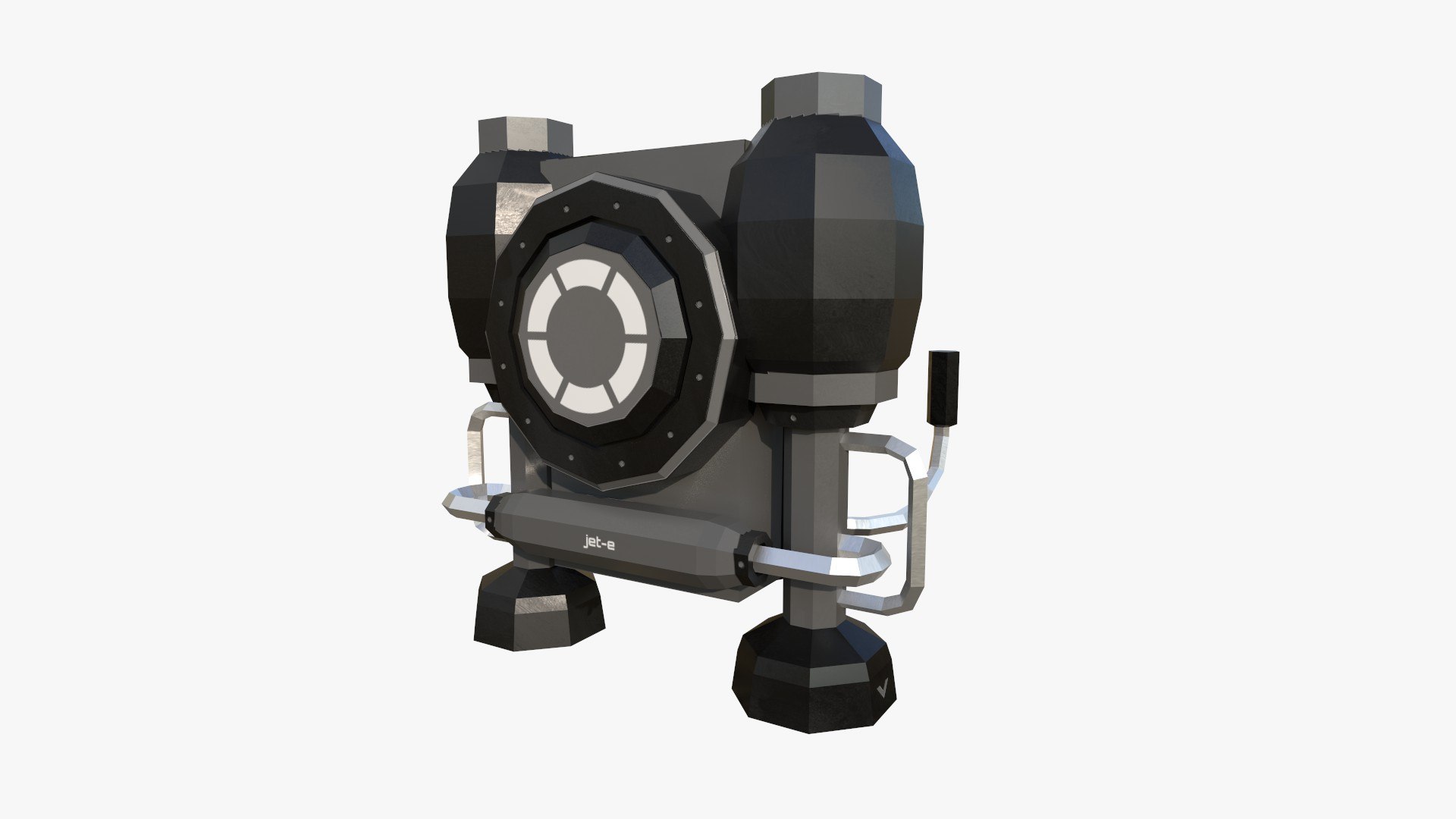 05 Jetpack Low Poly E Collection - SciFi Character Design Model ...
