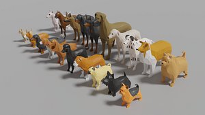 Dog Pack 3D model