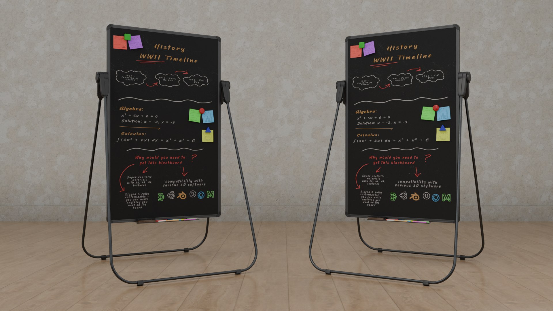 Artist Blackboard Package - Customizable Writing Boards 3D https://p.turbosquid.com/ts-thumb/wH/WpUjRs/Hv/c4/png/1748096863/1920x1080/fit_q87/bcdf75e10c2b72ff6143935d95ef2b863bb9a761/c4.jpg