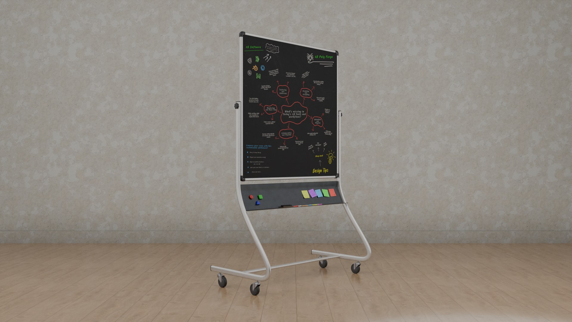 Artist Blackboard Package - Customizable Writing Boards 3D https://p.turbosquid.com/ts-thumb/wH/WpUjRs/xj/a4/png/1748096820/1920x1080/fit_q87/796416e54f6009a87656bdc54192eddf594c4d99/a4.jpg