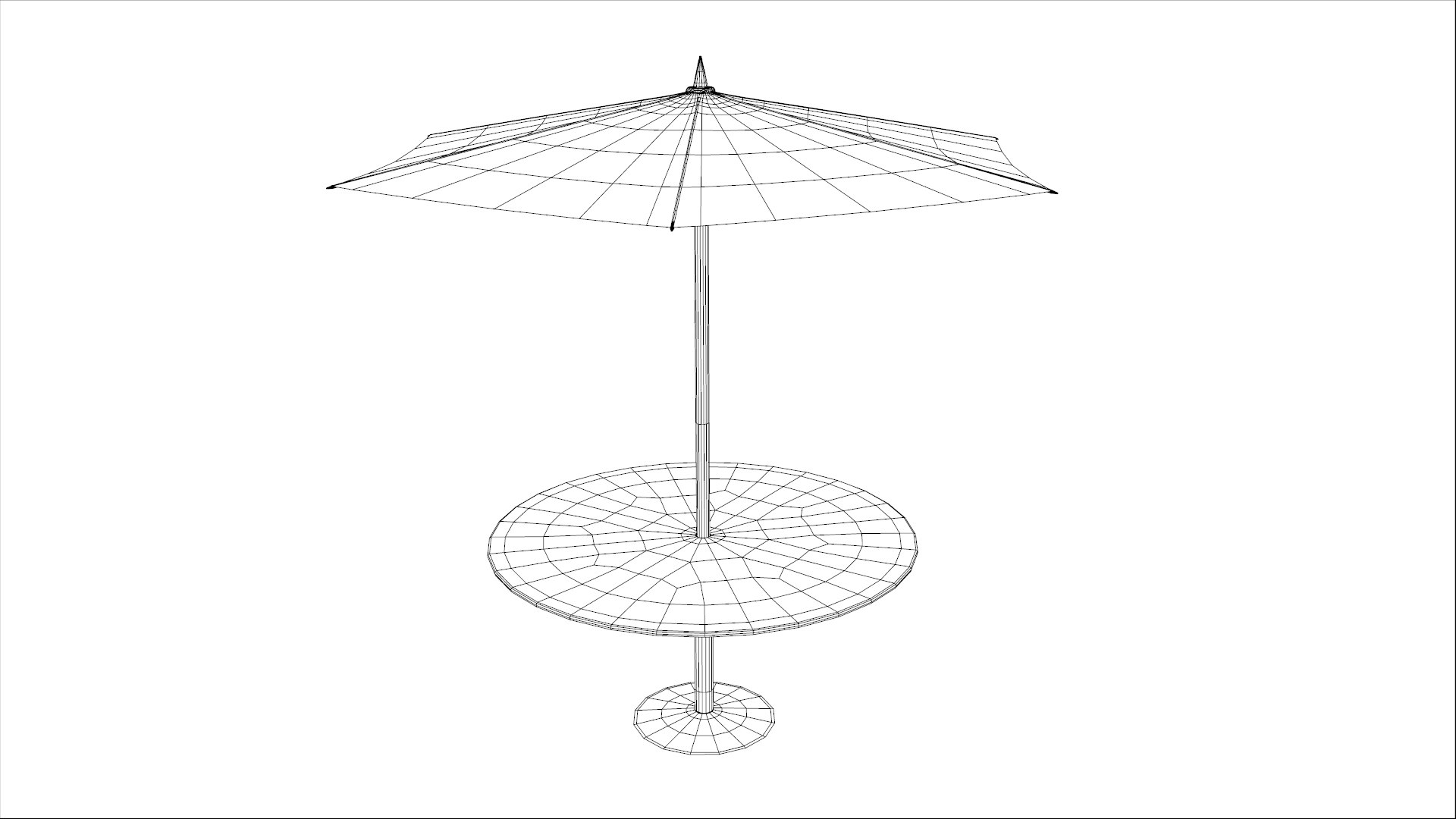 3D Umbrella Table TurboSquid 1885090