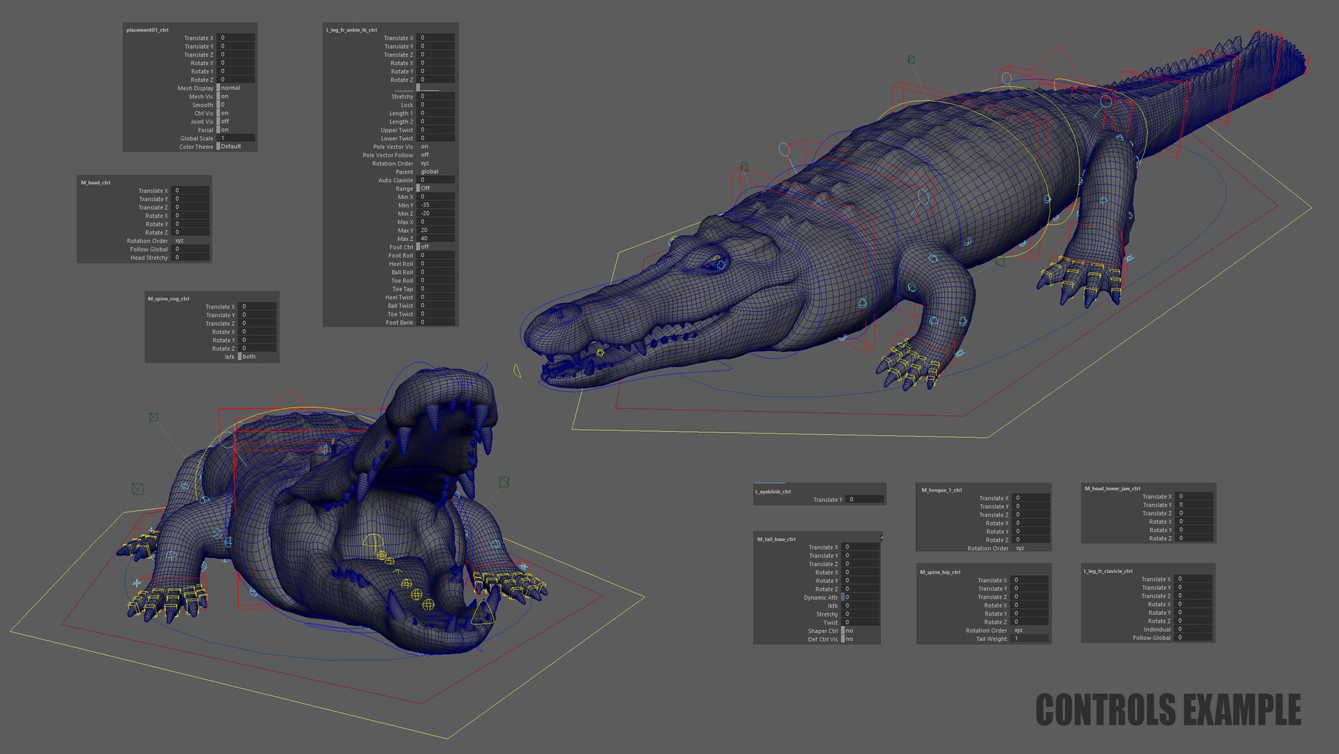 3D Crocodile RIG - TurboSquid 2147869