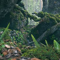 Moss Biome Ground Scatter - 3D AssetKit PBR