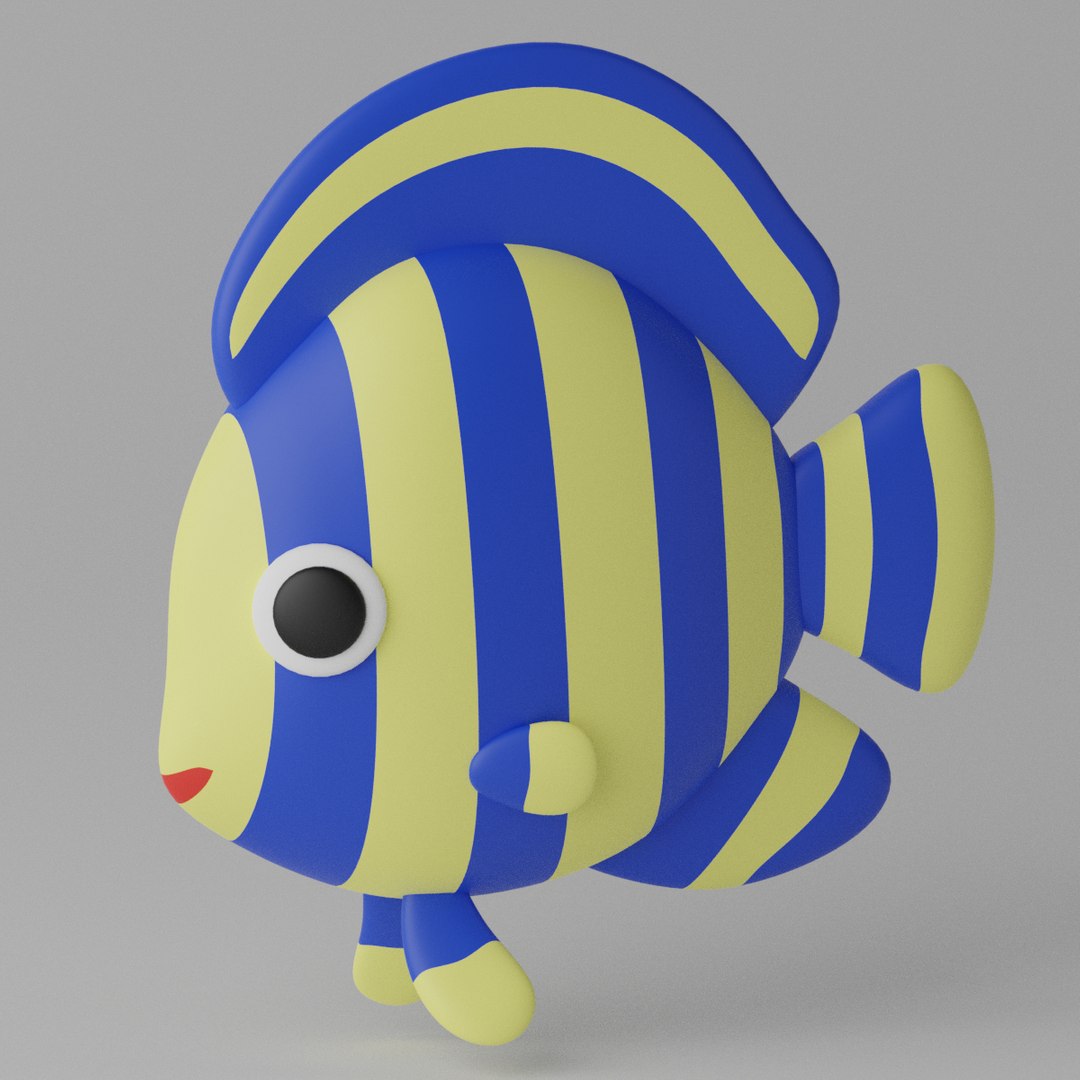 Cartoon Cute Fish Model - TurboSquid 2333074