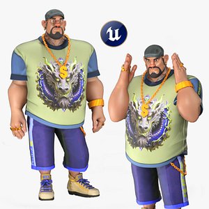 Cartoon Rigged Man-Michael Character 3D Model