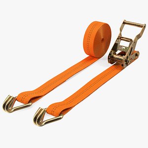 Ratchet Tie Down Strap Double J Hook 3D model