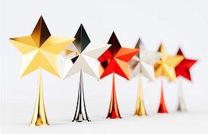 Christmas star v2 with 2 mesh 3 skin and 3 colors