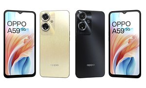 Oppo A59 Black And Gold 3D model