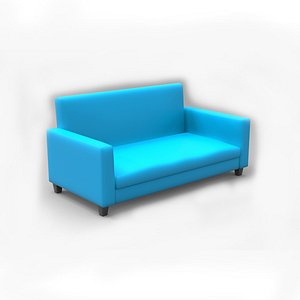 Simple Sofa with FFD Box Modifier 3D model