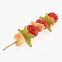 Fruits on Wooden Skewer