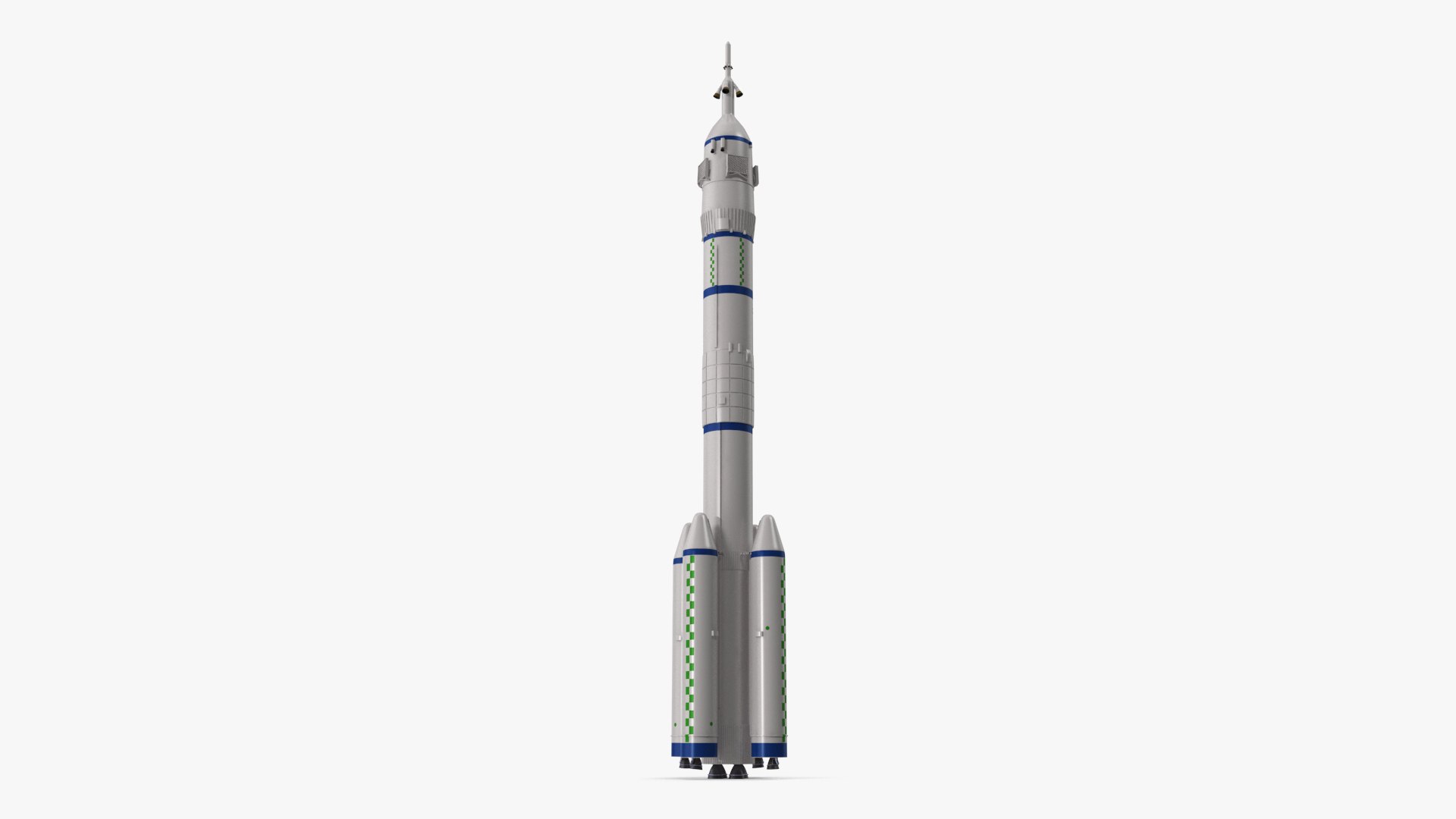 Modern Space Rocket 3D model preview