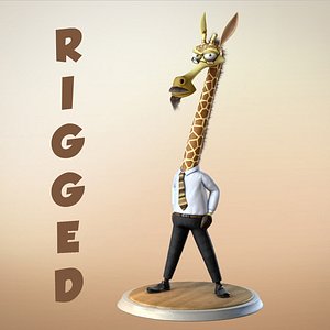 Maya Cartoon Character Giraffe