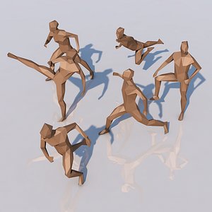 human fighting (Low-Poly)