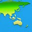 Cartoon world map