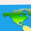 Cartoon world map