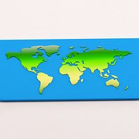 Cartoon world map
