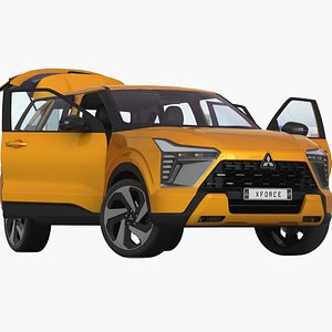 Mitsubishi Xforce 2024 Opening doors and trunk 3D model
