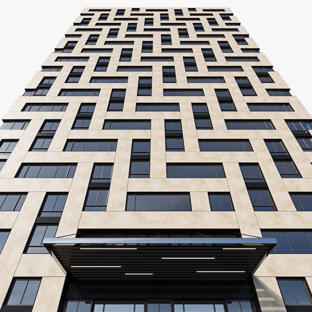 3D Modern Residential Building 19 Model - TurboSquid 2022566
