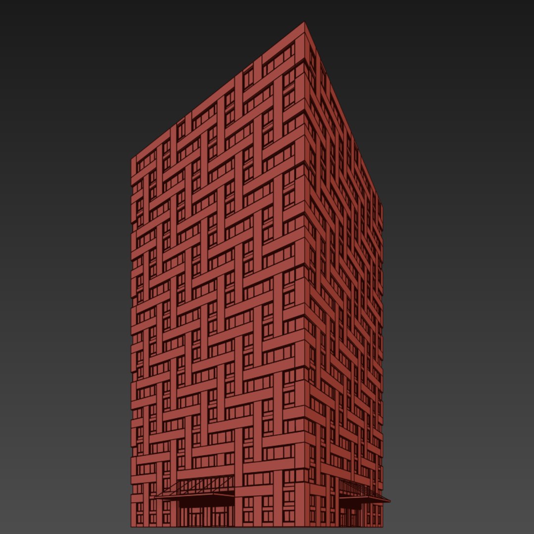 3D Modern Residential Building 19 Model - TurboSquid 2022566