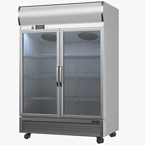 3D Detailed Fridge Double Door model