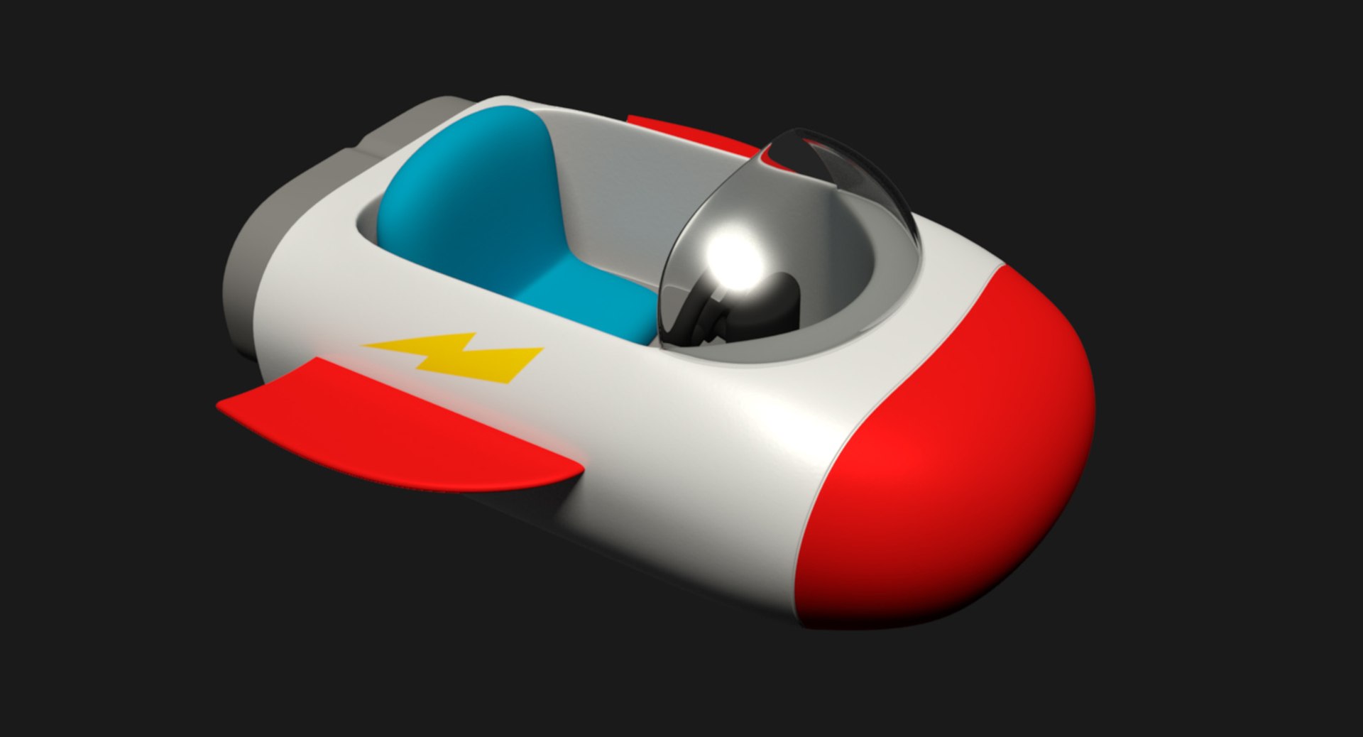 3d Model Of Cartoon Spaceship