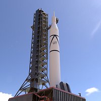 Explorer Jupiter C Rocket  High Poly  Low Poly Bundle with Launchpad