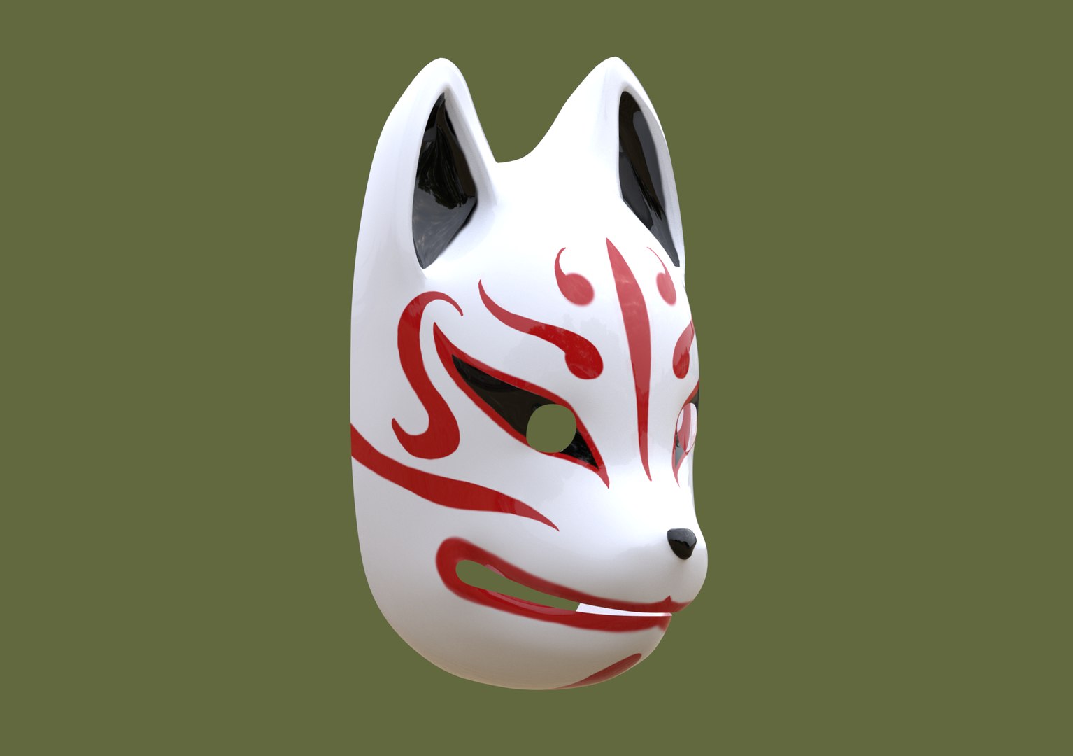 3D mask kitsune model - TurboSquid 1664889