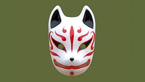3D mask kitsune model