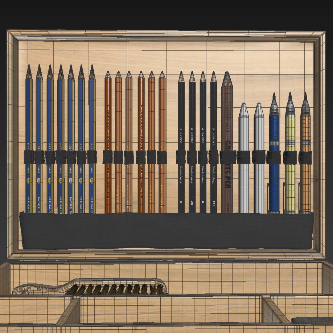 Drawing set model - TurboSquid 1218461