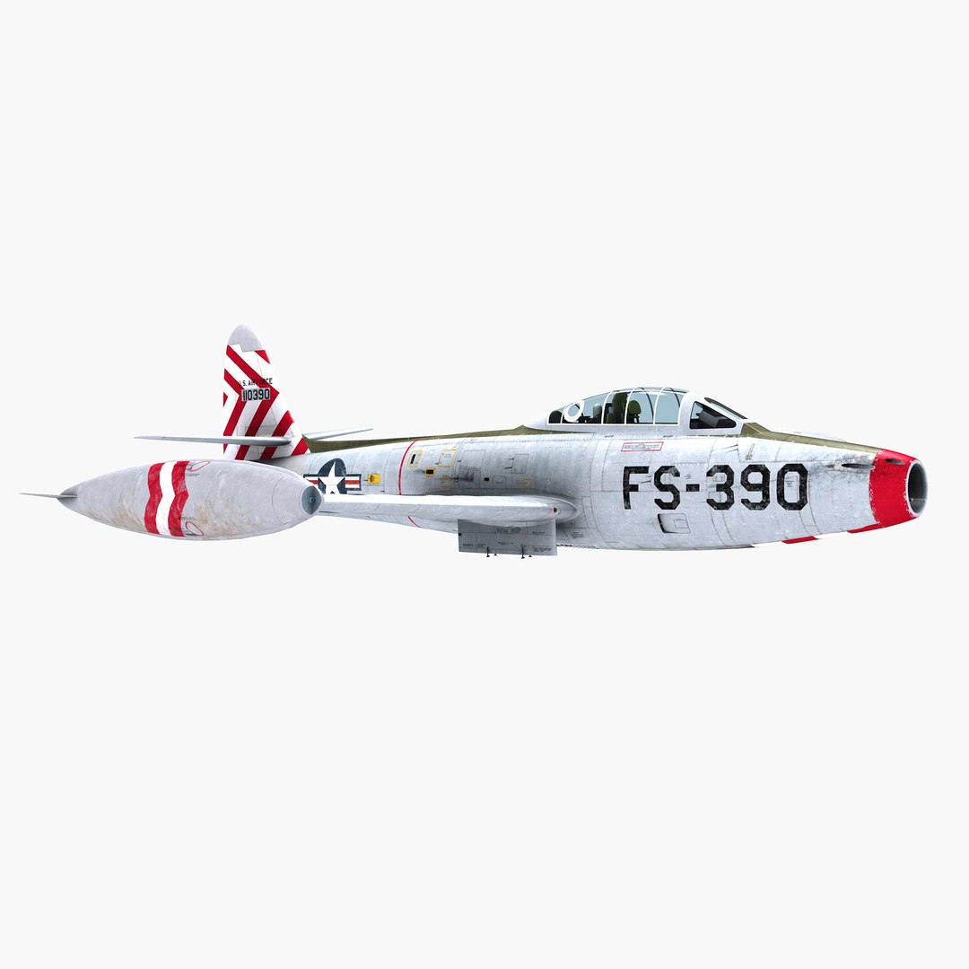 Republic f-84 thunderjet f-84g 3D model - TurboSquid 1361142
