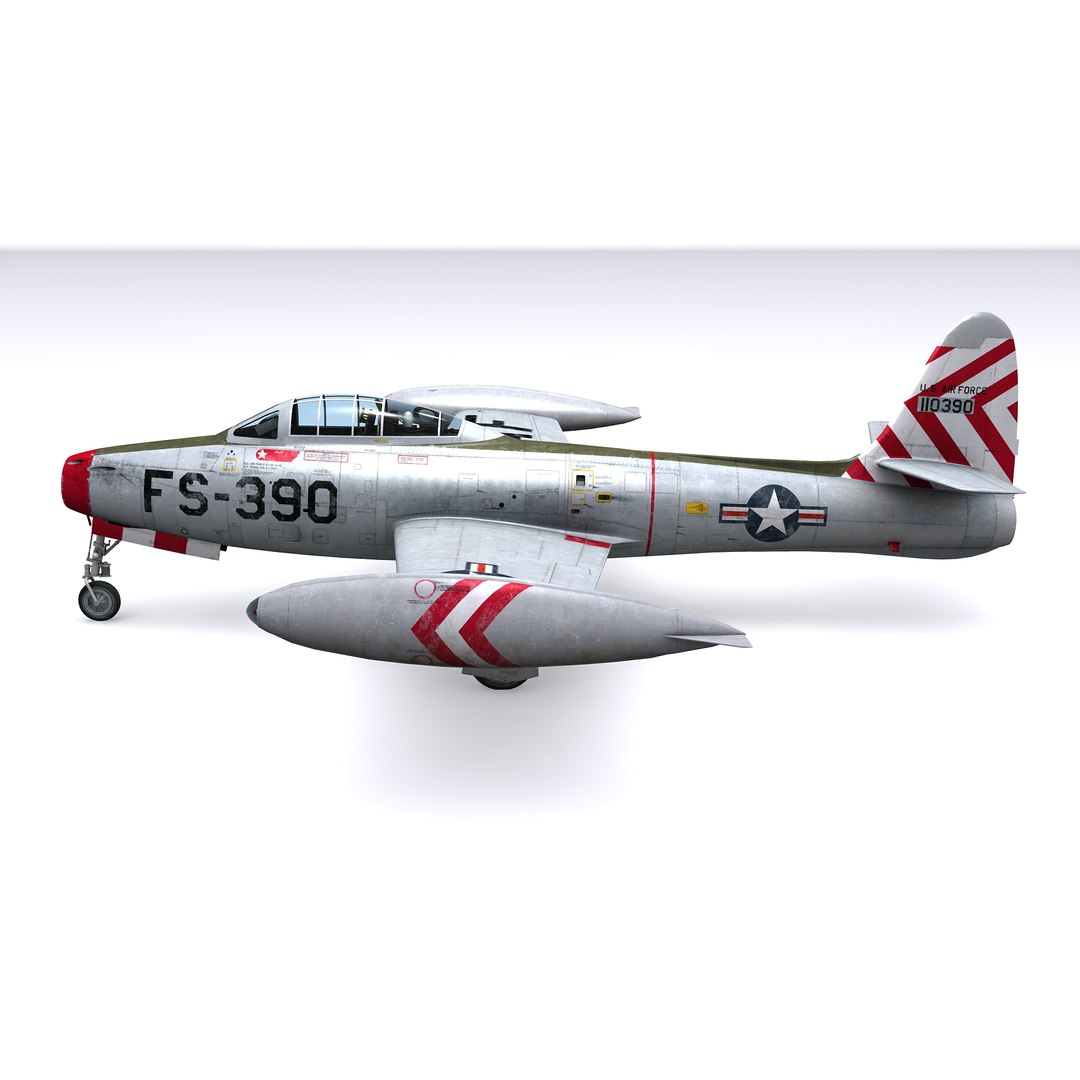 Republic f-84 thunderjet f-84g 3D model - TurboSquid 1361142