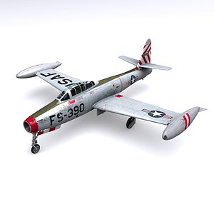 republic f-84 thunderjet f-84g 3D model