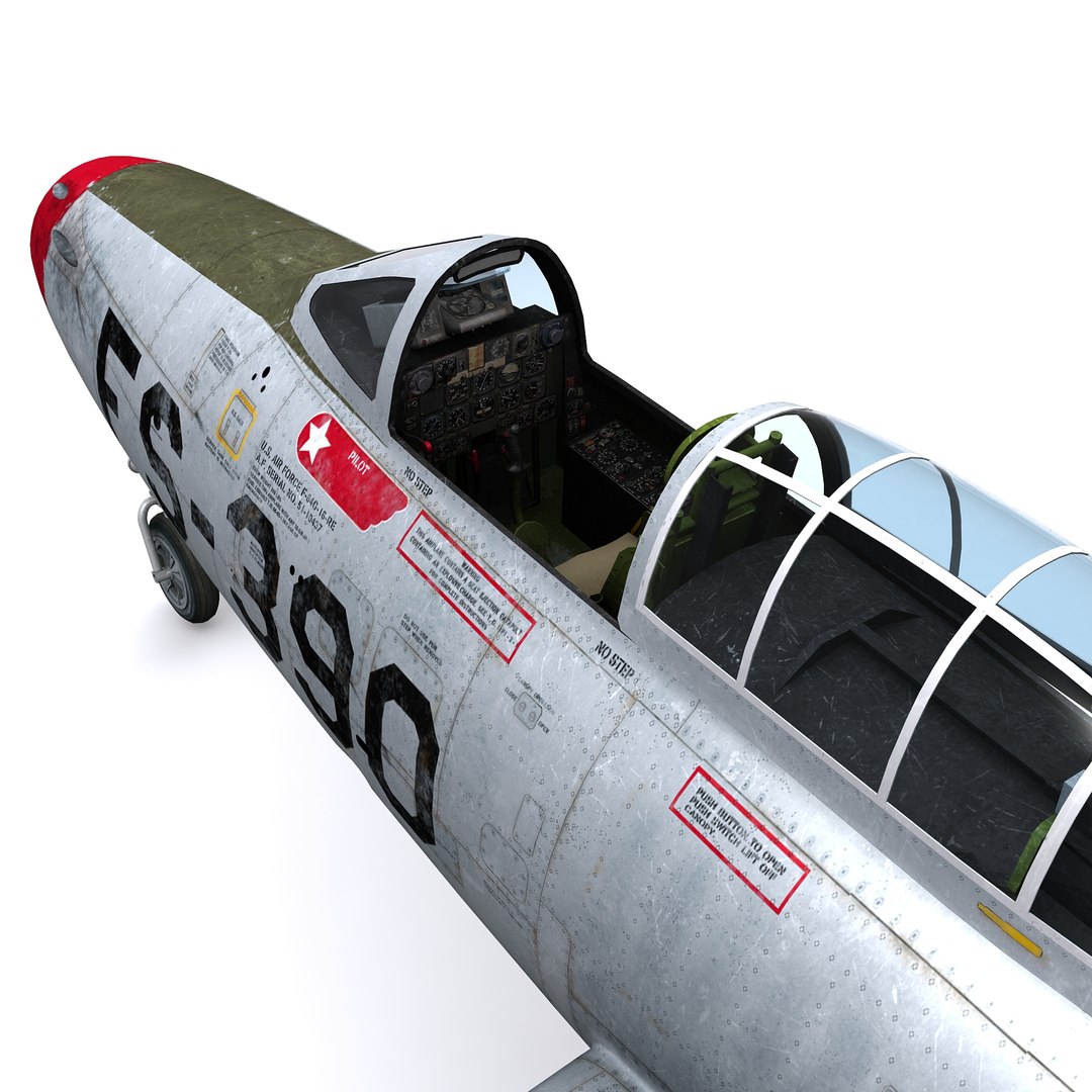 Republic F-84 Thunderjet F-84g 3D Model - TurboSquid 1361142