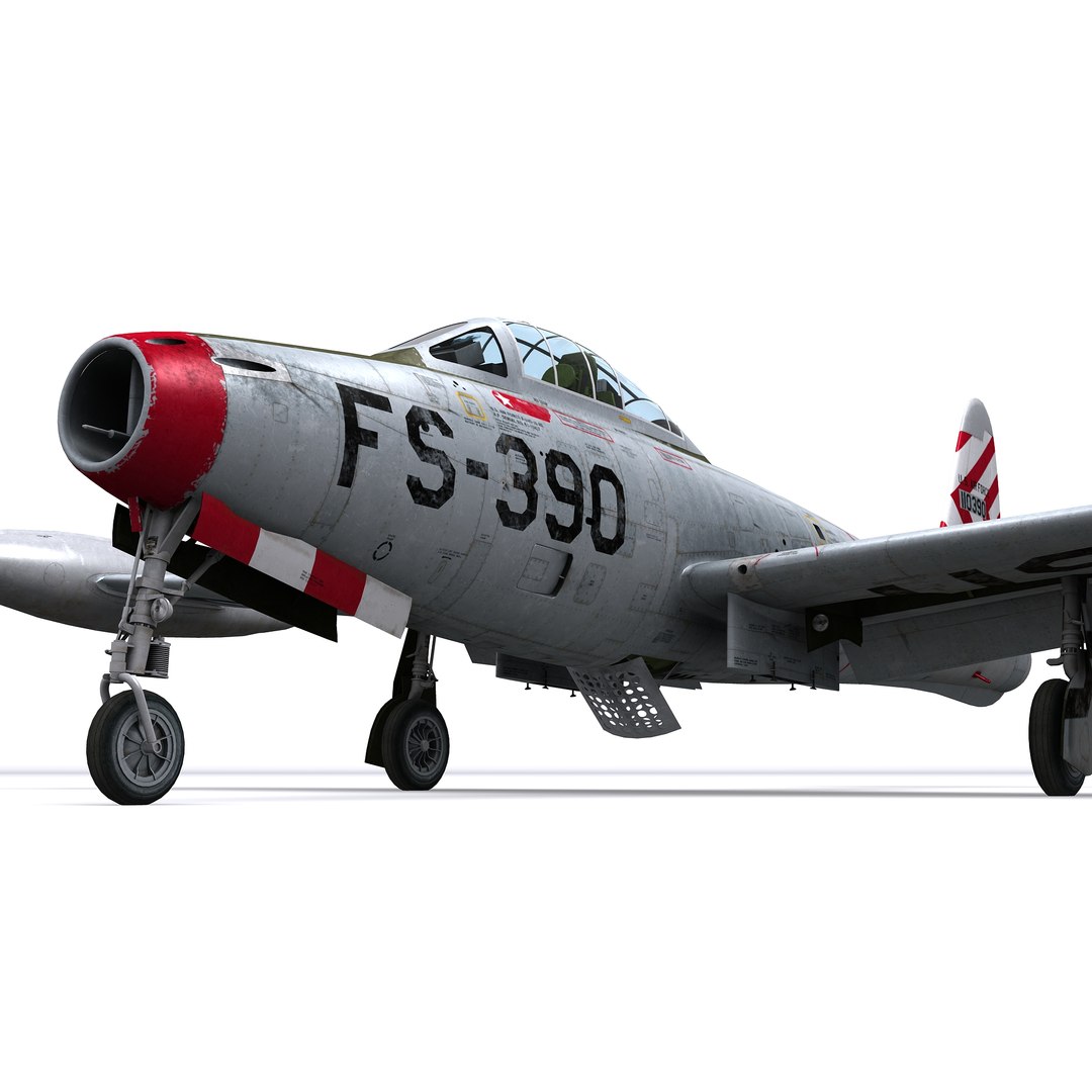 Republic F-84 Thunderjet F-84g 3D Model - TurboSquid 1361142