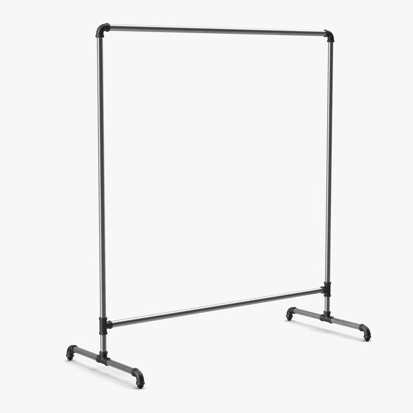 3d iron clothing rack 2 model