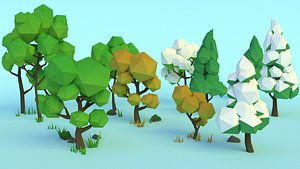 Forest Assets - Trees Pack Low-Poly Rocks and Grass