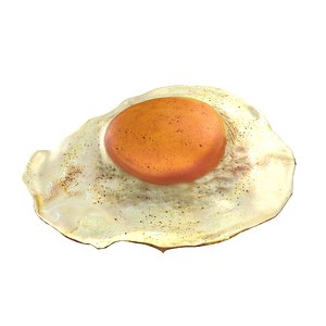 Fried egg v2 3D model