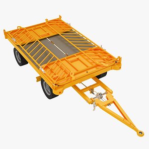 Airport Baggage Trailers 05 3D model