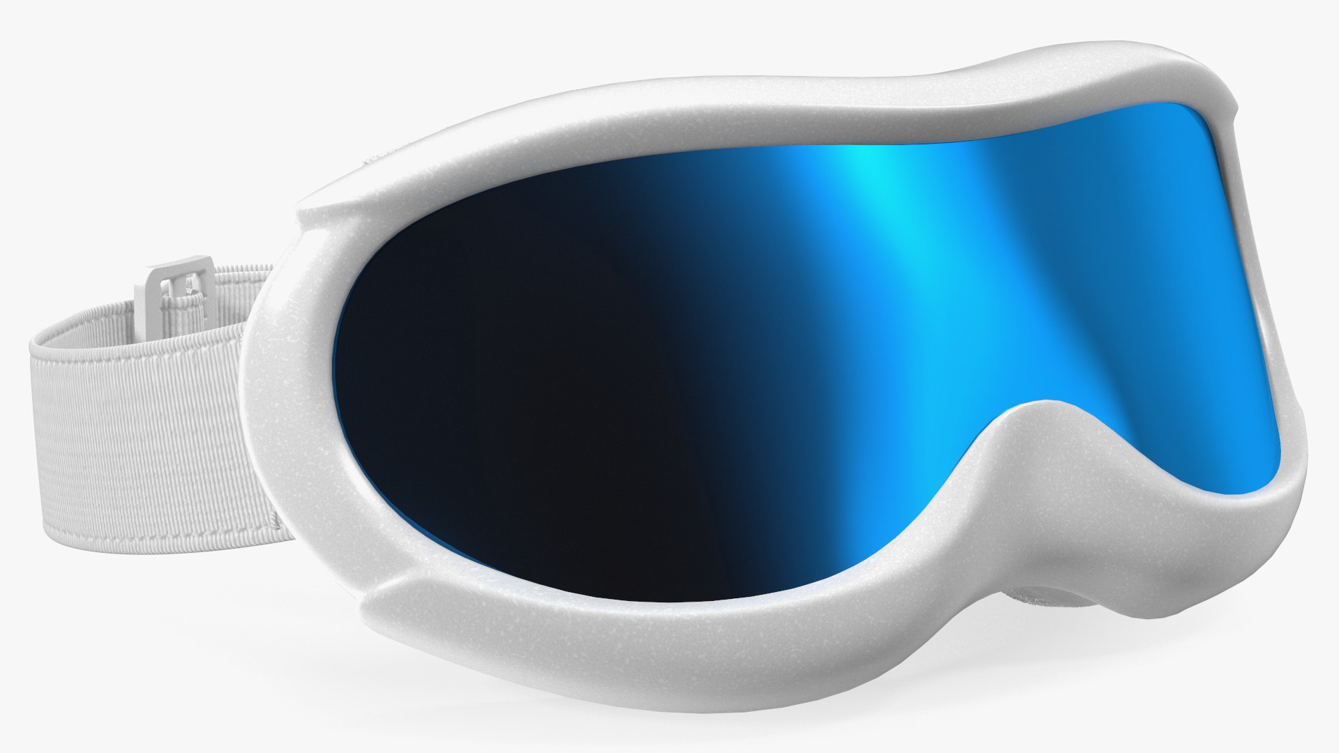 White Ski Goggles with Blue Glass 3D TurboSquid 2157855