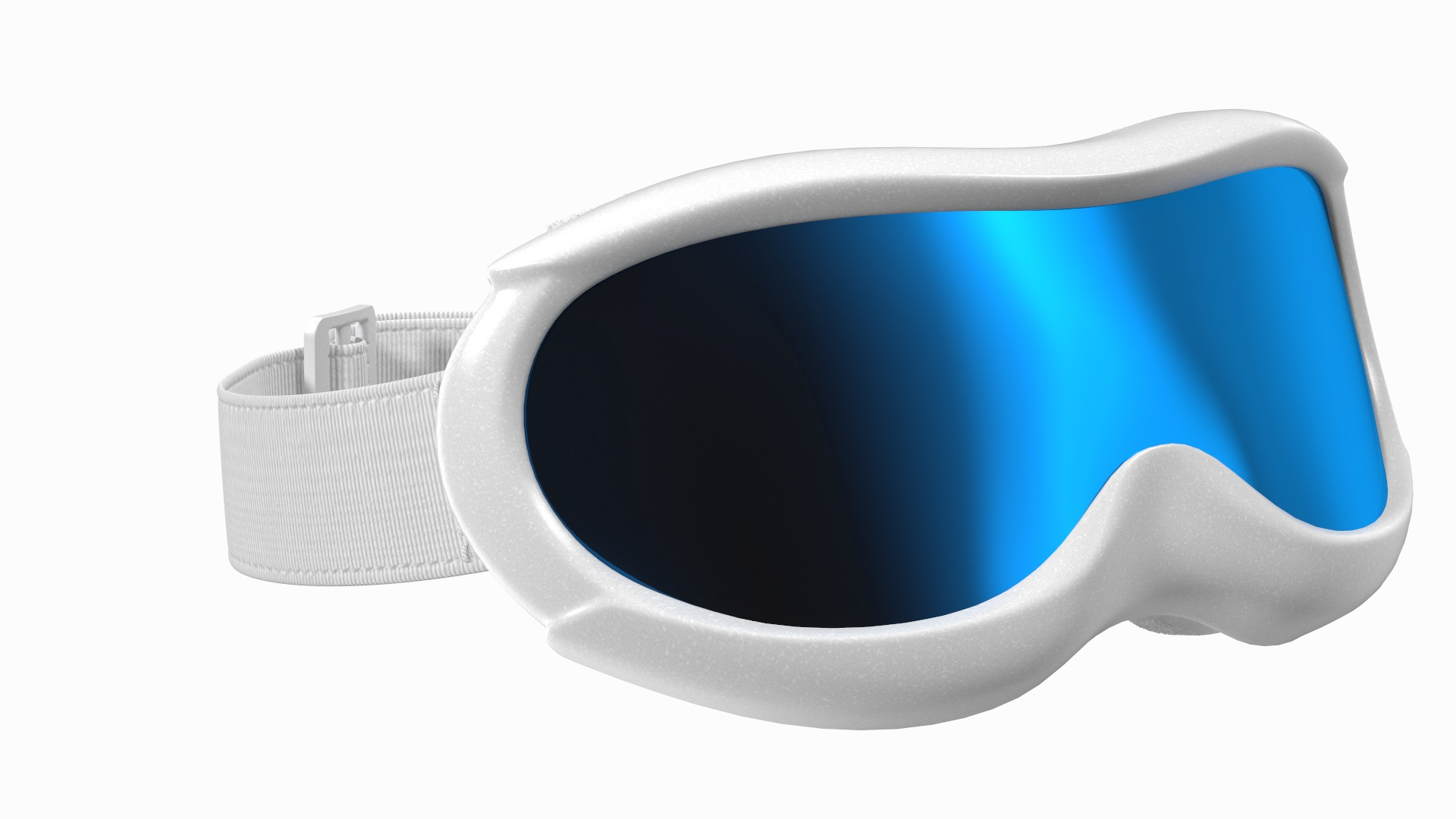 White Ski Goggles with Blue Glass 3D TurboSquid 2157855